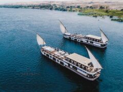 wind-powered Nile Dahabiya boat